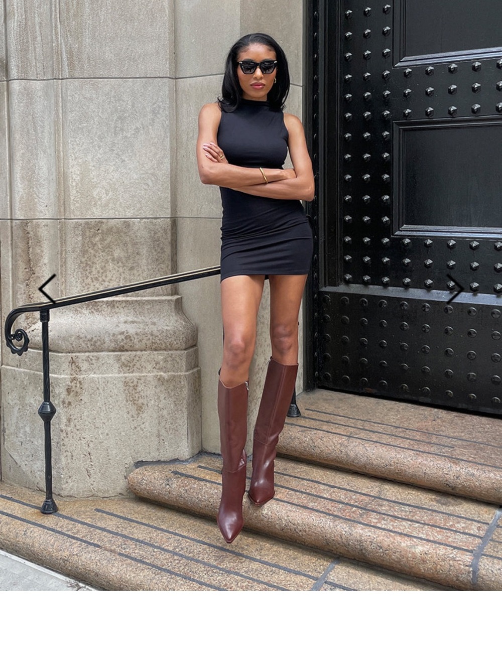 Dolce Vita Brown Knee-High Pointed Toe Heeled Boots